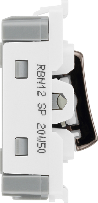 BG RBN12 Nexus Grid Black Nickel 20A 20AX 2 Way 1 Pole Switch Module