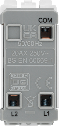  RBS12EL Back- The Grid modular range from British General allows you to build your own module configuration with a variety of combinations and finishes.