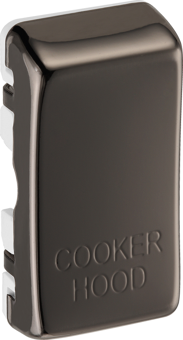 RRCHBN Side - This black nickel finish rocker can be used to replace an existing switch rocker in the British General Grid range for easy identification of the device it operates and has 'COOKER HOOD' embossed on it.