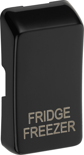 BG RRFFPCDB Evolve Grid Black 'FRIDGE FREEZER' Rocker