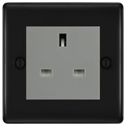BG Nexus Matt Black 13A Unswitched Socket NFBUSSG by British General (BG-NFBUSSG)