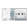 BG Nexus Polished Chrome 2 Gang Isolated Co-Axial Socket NPC63 with 35mm Steel Back Box