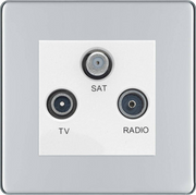 BG Nexus Screwless Polished Chrome TV/FM/SAT Socket FPC67W by BG Nexus (BG-FPC67W)