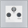 BG Nexus Screwless Polished Chrome TV/FM/SAT Socket FPC67W by BG Nexus (BG-FPC67W)