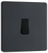  PCDMG13B Front - This Evolve Matt Grey 20A 16AX intermediate light switch from British General should be used as the middle switch when you need to operate one light from 3 different locations, such as either end of a hallway and at the top of the stairs.