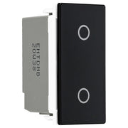 BG EMTDMB Master Touch LED Dimmer Trailing Edge Euro Module Black Insert by British General (BG-EMTDMB)