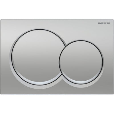 Geberit Alpha01 Round Dual Flush Plate - Matt Chrome - 115.035.46.1