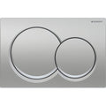 Geberit Alpha01 Round Dual Flush Plate - Matt Chrome - 115.035.46.1