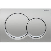 Geberit Alpha01 Round Dual Flush Plate - Matt Chrome - 115.035.46.1 by Geberit (Geberit-115.035.46.1)