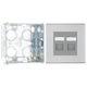 BG Screwless Brushed Steel 2 Gang RJ45 Double Data Outlet FBSRJ452 with 35mm Steel Back Box