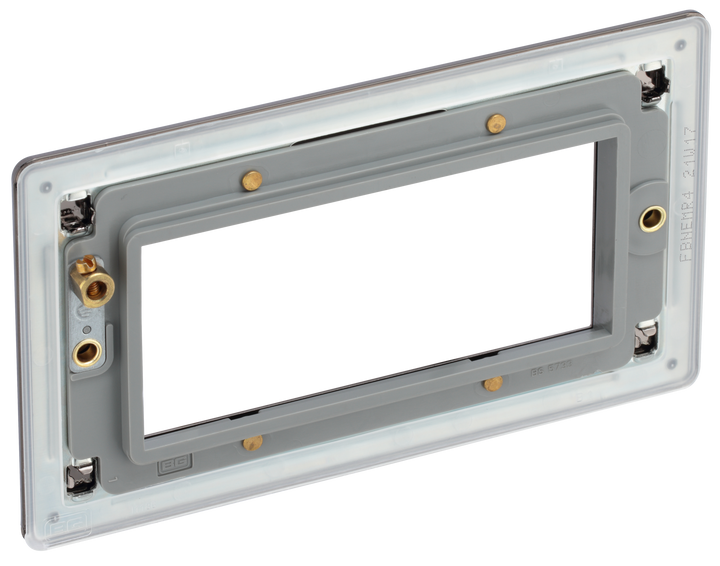 FBNEMR4 Back - The Euro Module range from British General combines plates and interchangeable modules so you can configure your own bespoke switches and sockets.