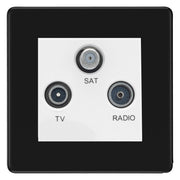 BG Nexus Screwless Matt Black TV/FM/SAT Socket FFB67W by BG Nexus (BG-FFB67W)