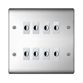 BG Nexus Metal Polished Chrome 8 Gang Flex Outlet Socket