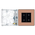 BG Evolve Polished Copper Double Secondary Touch Dimmer Switch PCDCPTDS2B with 25mm Steel Back Box