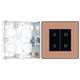 BG Evolve Polished Copper Double Secondary Touch Dimmer Switch PCDCPTDS2B with 25mm Steel Back Box