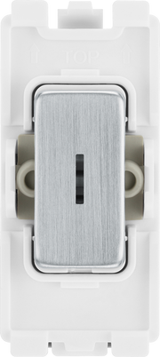 BG RBS12KY Nexus Grid Brushed Steel 20AX 2 Way 1 Pole Key Switch Module by British General (BG-RBS12KY-Shopify-SA_1)