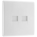 BG 8BTMI/2 Moulded Round Edge | White | 2 Gang Master Telephone Socket (IDC)