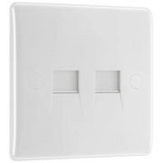 BG 8BTMI/2 Moulded Round Edge | White | 2 Gang Master Telephone Socket (IDC) by British General (BG-8BTMI/2)