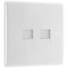BG 8BTMI/2 Moulded Round Edge | White | 2 Gang Master Telephone Socket (IDC) by British General (BG-8BTMI/2)