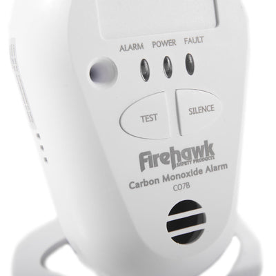 10 Year Longlife Battery LED Carbon Monoxide Alarm - Firehawk CO7B-10Y by Firehawk (Safelincs-FICO7B10Y)