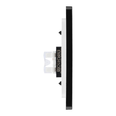 BG Evolve Matt Black 2 Gang RJ45 Data Socket PCDMBRJ452B Black Inserts