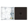BG Screwless Black Nickel Single Master Telephone Socket FBNBTM1 with 25mm Steel Back Box