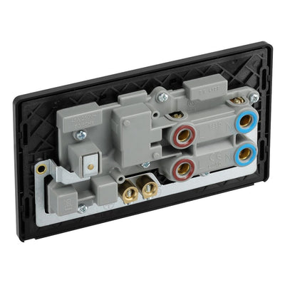 BG Evolve Satin Brass 45A Switch 13A Switched Socket Cooker Control Unit PCDSB70B with 35mm Steel Back Box
