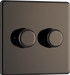 FBN82 Front - This trailing edge double dimmer switch from British General allows you to control your light levels and set the mood. The intelligent electronic circuit monitors the connected load and provides a soft-start with protection against thermal, current and voltage overload.