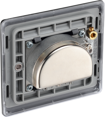 BG NFB67 Nexus Metal Triplex TV/FM/Sat Socket - Black Insert -Matt Black