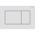 Geberit Sigma20 Square WC Dual Flush Plate - Matt White / White - 115.883.01.1