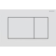 Geberit Sigma20 Square WC Dual Flush Plate - Matt White / White - 115.883.01.1 by Geberit (Geberit-115.883.01.1)
