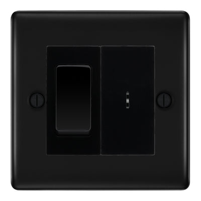 BG Nexus Matt Black 20A Secret Key Switch with 20A Double Pole Switch - Black Insert