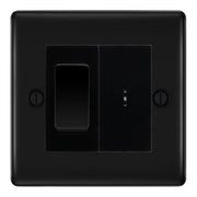 BG Nexus Matt Black 20A Secret Key Switch with 20A Double Pole Switch - Black Insert