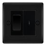 BG Nexus Matt Black 20A Secret Key Switch with 20A Double Pole Switch - Black Insert
