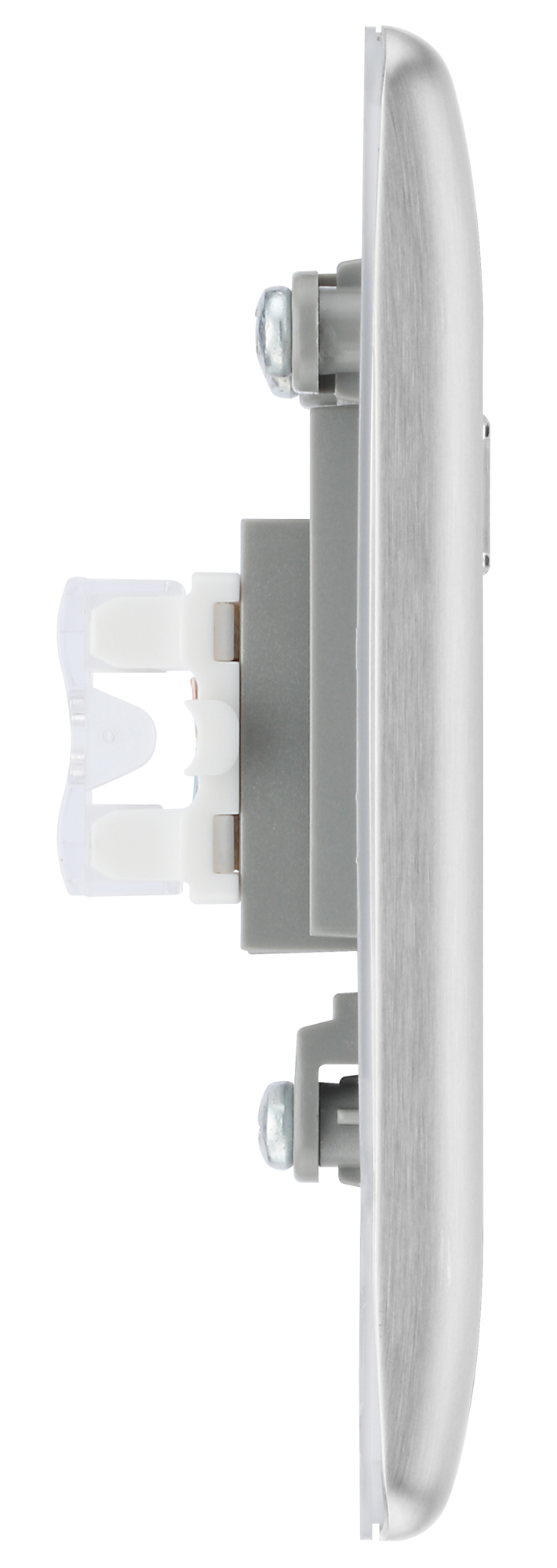 NBSRJ451 Side - This RJ45 ethernet socket from British General uses an IDC terminal connection and is ideal for home and office providing a networking outlet with ID window for identification.