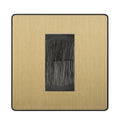 BG Evolve Satin Brass Screwless Single 1 Gang Brush Cable Entry