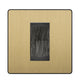 BG Evolve Satin Brass Screwless Single 1 Gang Brush Cable Entry