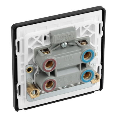 BG Evolve Satin Brass 45A DP Single Plate + Neon PCDSB74B with 25mm Steel Back Box
