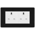 BG Screwless Matt Black 4 Gang 13A Unswitched Socket - FFB4GUSSW