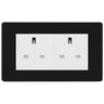 BG Screwless Matt Black 4 Gang 13A Unswitched Socket - FFB4GUSSW by British General (BG-FFB4GUSSW)