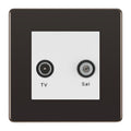 BG Screwless Black Nickel TV & Satellite Socket FBNTVSATW