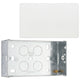 BG Evolve Pearlescent White Double Blank Plate PCDCL95W with 35mm Steel Back Box