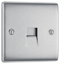 BG NBSRJ111 Nexus Metal Brushed Steel 1 Gang RJ11 Data Outlet
