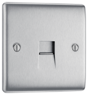 BG NBSRJ111 Nexus Metal Brushed Steel 1 Gang RJ11 Data Outlet by British General (BG-NBSRJ111-Shopify-SA_1)