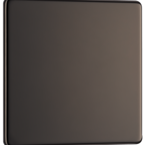 BG Electrical FBN94 Nexus Screwless Flat-Plate Single Blank Plate Black Nickel by British General (BG-FBN94-Shopify-SA_1)