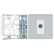 BG Screwless Polished Chrome 1 Gang Satellite Socket FPC64 with 35mm Steel Back Box