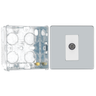 BG Screwless Polished Chrome 1 Gang Satellite Socket FPC64 with 35mm Steel Back Box