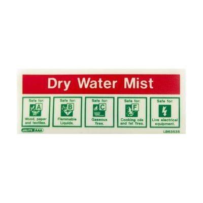 Extinguishers & Equipment: Fire Extinguisher Self-Adhesive Signs CO2 by Jalite signs (SAFELINCS-JSLB6357S)