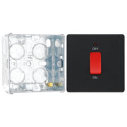 BG Evolve Matt Black 45A DP Single Plate + Neon PCDMB74B with 35mm Steel Back Box