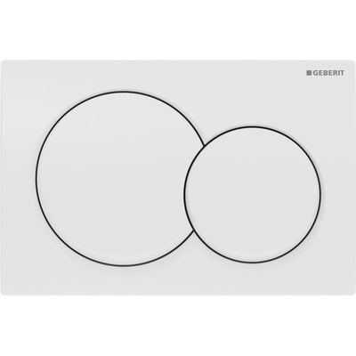 Geberit Alpha01 Round Dual Flush Plate - White - 115.035.11.1